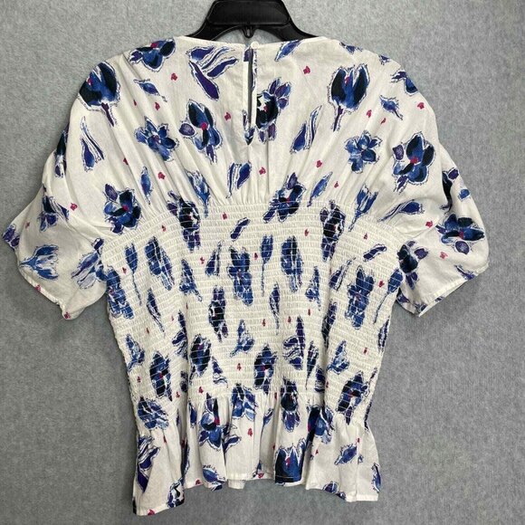 Baum und Pferdgarten Mynowa Top Womens 44 US 14 Floral Print Smocked Cotton‎ - Picture 6 of 14